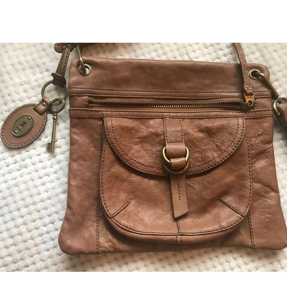 FOSSIL ZB 2986 SASHA LEATHER CROSSBODY SHOULDER BAG - MINT - Picture 4 of 6